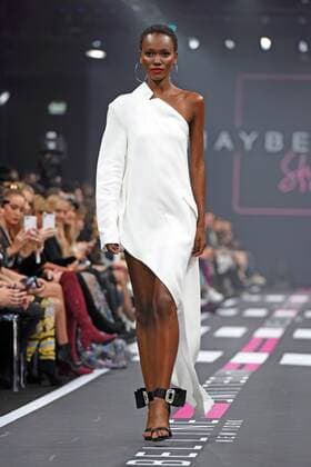 Herieth Paul at Maybelline New York Show during Berlin Fashion Week at the Postbahnhof on 17 01 2019
