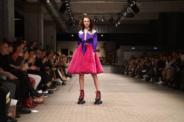 Model at the Marina Hoermanseder Fashion Show at the Fashion Week Berlin Autumn Winter 2019 at the Vollgutlager Berlin 17 01 2019 Foto:xF.xKernx xFuturexImage