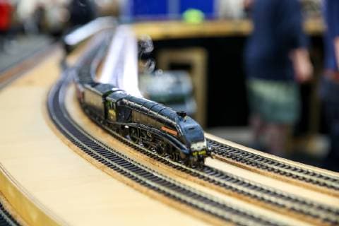January 18, 2019 - London, United Kingdom - A steam locomotive is seen at the annual London Model Engineering Exhibition at Alexandra Palace, north London. Over 50 clubs and societies are exhibiting full spectrum of modelling from traditional model engineering, steam locomotives and traction engines through to the more modern gadgets including trucks, boats, aeroplanes and helicoptersÃäwith nearly 2,000 models constructed by their members. London United Kingdom - ZUMAs197 20190118_zaa_s197_068 Copyright: xDinendraxHariax