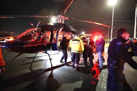 January 18 2019 EUM20190118NAC48 JPG TEPOTZOTLÃN Mex ExplosionExplosion Pipeline January 18, 2019 The wounded from the explosion of a hydrocarbon pipeline in Tlahuelilpan are transported in Condor helicopters from Hidalgo to the Mexican municipality of Tepotzotlan and then taken to hospitals in Mexico City Photo Agency EL UNIVERSALValente RosasEELG  - ZUMAu78_ 20190118_zaf_u78_102 Copyright: xElxUniversalx