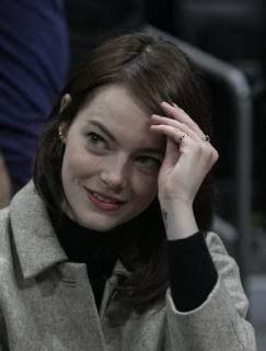January 18, 2019 - Los Angeles, California, U.S - Actress Emma Stone attends the NBA game between the Los Angeles Clippers and the Golden State Warriors on Friday January 18, 2019 at the Staples Center in Los Angeles, California. Clippers vs Warriors. Los Angeles U.S. - ZUMAp124 38366823st Copyright: xJavierxRojasx