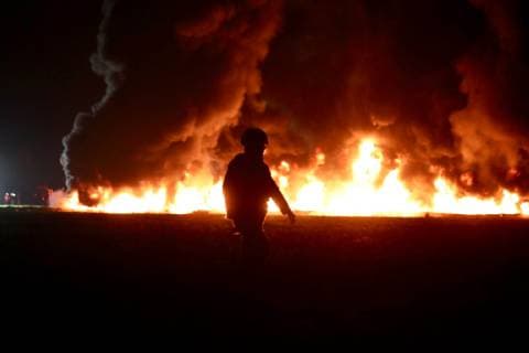 January 19 2019 EUM20190119NAC05 JPG TLAHUELPAN Hgo ExplosionExplosion Pipeline Aspects of the fire caused by a fuel leak from San Primitivo in the municipality of Tlahuelilpan Hidalgo So far 21 deaths and 71 injuries are reported Photo Agency EL UNIVERSALValente RosasEELG  - ZUMAu78_ 20190119_zaf_u78_005 Copyright: xElxUniversalx