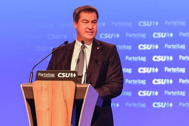 News Themen der Woche KW03 News Bilder des Tages Antrittsrede von Dr. Markus Soeder, MdL,Bayerischer Ministerpraesident, Parteitag der Christlich Sozialen Union, CSU, am 19.01.2019 in Muenchen Muenchen Bayern Deutschland *** Inaugural speech by Dr Markus Soeder MdL Bavarian State Premier Party Congress of the Christian Social Union CSU on 19 01 2019 in Munich Munich Bavaria Germany Copyright: xkolbert-press BurghardxSchreyerx