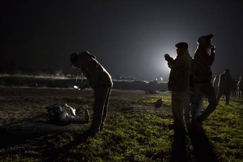 January 19, 2019 - Tlahuelipan, Hidalgo, MEXICO - A massive explosion in Tlahuelilpan, Hidalgo state, Mexico, Friday, January 18, 2019 engulfed people stealing fuel spilling from a pipeline ruptured by thieves in central Mexico killed several people and an unknown number were injured. Pemex workers work around the area of the explosion. Tlahuelipan MEXICO - ZUMAp124 20190119_zaa_p124_016 Copyright: xAntonioxNavax