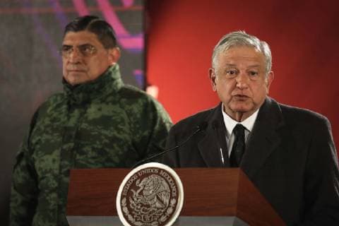 January 19 2019 EUM20190119NAC06 JPG MEXICO CITY PresidencyPresidency AMLO January 19, 2019 President Andres Manuel Lopez Obrador offers his deepest condolences to the families of the victims of the explosion that occurred on the night of January 18, 2019 in a Pemex pipeline in Tlahuelilpan Hidalgo Accompanied by Cresencio Sandoval the secretary National Defense Photo Agency EL UNIVERSALJuan Carlo  - ZUMAu78_ 20190119_zaf_u78_007 Copyright: xElxUniversalx