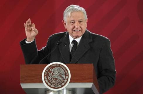 January 19, 2019 - EUM20190119NAC18.JPG.CIUDAD DE MEXICO.ExplosionExplosion-Hidalgo.- 19 de enero de 2019. El presidente Andres Manuel Lopez Obrador durante conferencia en Palacio Nacional la tarde de este sabado para dar un segundo parte de los hechos ocurridos luego de la explosion del ducto en la comunidad de Tlahuelilpan, Hidalgo. Foto: Agencia EL UNIVERSALAriel OjedaMAR.  - ZUMAu78_ 20190119_zaf_u78_096 Copyright: xElxUniversalx