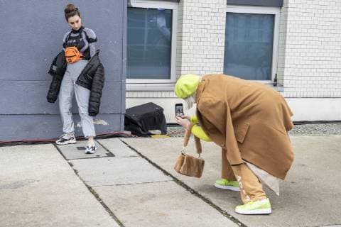 Street fashion MBFW Berlin January 2019 Guests at Mercedes Benz Fashion Week in Berlin. Berlin Berlin Germany  BeataxSiewicz