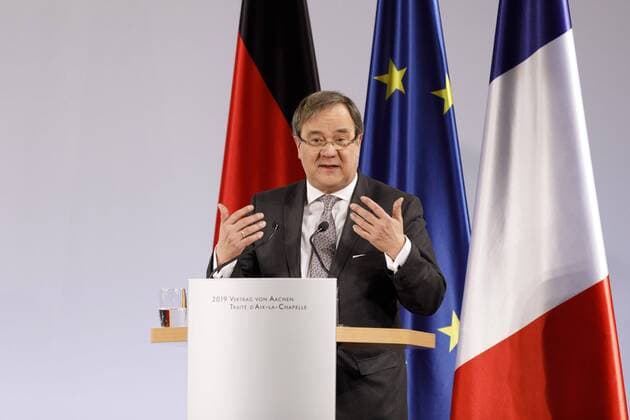 Armin Laschet during the renewal of the German-French friendship contract in the Aachen City Hall 22 01 2019 Foto:xC.xHardtx xFuturexImage