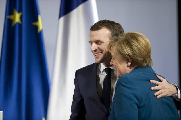 Speech by Emmanuel MACRON President of the French Republic Embrace with Chancellor Angela MERKEL Signing of the Treaty between the Federal Republic of Germany and the French Republic on German-French Cooperation and Integration on 22 January 2019 in Aachen Aachen 22 01 2019