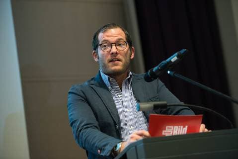 B™nai B™rith Europe 2019, Berlin, Julian Reichelt Julian Reichelt (BILD), anlässlich seiner Rede beim B™nai B™rith Europe 2019 im Crowne Plaza, Berlin. Berlin war Austragungsort des B™nai-B™rith-Europe-Symposiums zum Thema Â»Die Zukunft der jüdischen Gemeinschaften in EuropaÂ« Berlin Berlin Deu *** B™nai B™rith Europe 2019 Berlin Julian Reichelt Julian Reichelt BILD on the occasion of his speech at B™nai B™rith B™nai Europe 2019 at the Crowne Plaza Berlin Berlin was the venue of the B™rith B™rith Europe Symposium on the theme Â The Future of Jewish Communities in EuropeÂ Berlin Berlin Deu