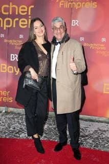 Stephen A Sikder with wife Kristin Naefe Award of the Bavarian Film Prize 2019 in the Prinzrengententheater in Munich on 25 01 2018
