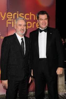 Markus Soeder Bavarian State Premier and Roland Emmerich Award of the Bavarian Film Prize 2019 in the Prinzrengententheater in Munich on 25 01 2018