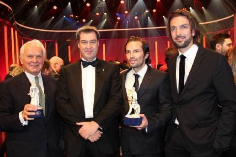 Jan Mojto Markus Soeder Bavarian State Premier Quirin Berg Max Wiedemann Bavarian Film Award 2019 presented at the Prinzrengententheater in Munich on 25 01 2018