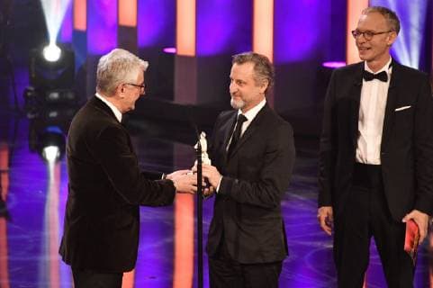 Marcel Reif Robert Marciniak and Christoph Süß at the award ceremony of the 40 Bavarian Film Prize 2018 in the Prinzregententheater Munich 25 01 2019 Foto:xF.xKernx xFuturexImage