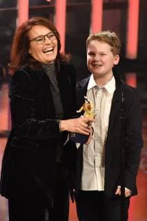 Caroline Link and Julius Weckauf at the award ceremony of the 40 Bavarian Film Prize 2018 at the Prinzregententheater Munich 25 01 2019 Foto:xF.xKernx xFuturexImage