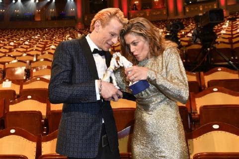 Alexander Scheer and Marie Bäumer at the award ceremony of the 40 Bavarian Film Prize 2018 in the Prinzregententheater Munich 25 01 2019 Foto:xF.xKernx xFuturexImage