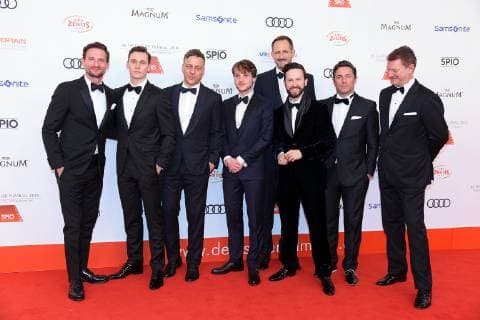 Cast of The Boat on the Red Carpet at the 46 German Film Ball at the Hotel Bayerischer Hof in Munich on 27 01 2019
