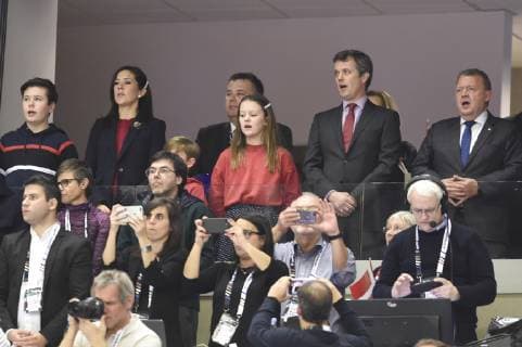 The Crown Prince Family of the Prime Minister Finale between Denmark Norway in Boxen Herning Sunday 27 January 2019 Herning Denmark,  Copyright: LiselottexSabroex cop108 spdk20190127-173214-L
