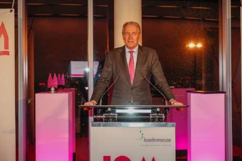 Gerd Boese Vors GF Koelnmesse at the ISM Award ceremony in Skytower at Koelnmesse