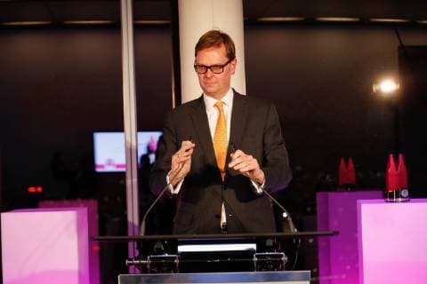 Bastian Fassin GF Katjes at the ISM Award Ceremony in Skytower at Koelnmesse