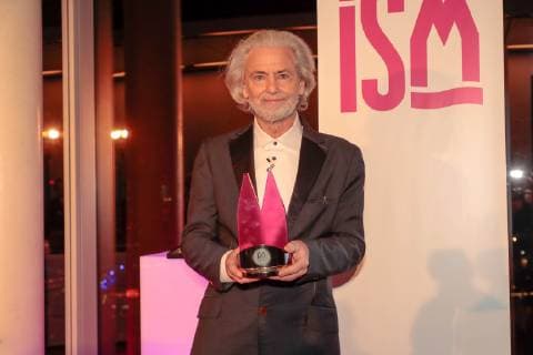 Prizewinner Dr Hermann Buehlbecker sole owner LAAMBERTZ at the ISM Award ceremony in Skytower at Koelnmesse