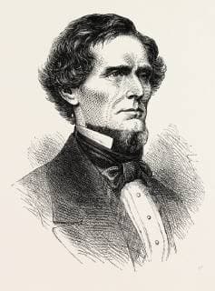 Jefferson Davis, He Was an American Statesman and Leader of the Confederacy During the American Civil War, Serving As President of the Confederate States of America for Its Entire History, from 1861 to 1865, US, USA, 1870s Engraving  Copyright: LC120324__0446_1