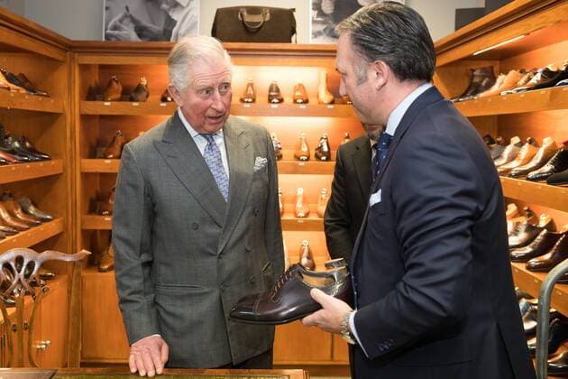 Entertainment Themen der Woche Entertainment Bilder des Tages . 28 01 2019. Kettering, United Kingdom. The Prince of Wales during a tour of Gaziano & Girling LtdÕs shoe factory in Kettering, United Kingdom.  xPoolx xi-Imagesx IIM-19200-0007