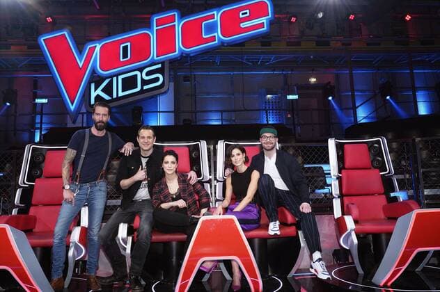 Entertainment Themen der Woche Entertainment Bilder des Tages Alec Völkel, Sascha Vollmer, Stefanie Kloß, Lena Meyer-Landrut und Mark Forster beim Photocall zur TV-Show The Voice Kids im Studio H Berlin-Adlershof. Berlin, 28.01.2019 *** Alec Völkel Sascha Vollmer Stefanie Kloß Lena Meyer Landrut and Mark Forster at the Photocall for the TV Show The Voice Kids at Studio H Berlin Adlershof Berlin 28 01 2019 Foto:xT.xBartillax xFuturexImage