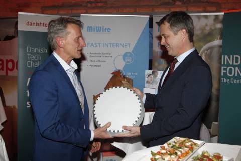 28-01-2019 Prince Frederik during the Danish Tech Challenge award show in Copenhagen. Danish Tech Challenge is a competition for start-tech entrepreneurial companies with a focus on IT hardware. The winner of the award was Miwire a danish company who makes routers for the internet. Founder of the product - David Fleischer.  Copyright: xxPPE Christophersenx