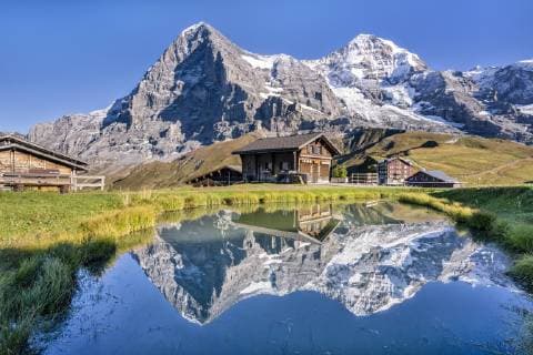 Switzerland, Bernese Oberland, Bernese Alps, Kleine Scheidegg, Eiger, Moench and Jungfrau  STSF01785