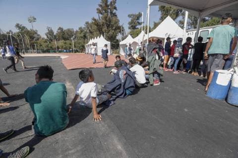 Mexiko, Migranten aus Zentralamekrika in Hidalgo January 29, 2019 - EUM20190129SOC05.JPG.CIUDAD DE MEXICO MigrationMigracion-Centroamericanos.- Migrantes centroamericanos conviven, por segundo dia, durante su estancia en el albergue instalado la Ciudad Deportiva, al oriente de esta capital, el martes 29 de enero de 2019. Foto: Agencia EL UNIVERSALLuis CortesEVZ  - ZUMAu78_ 20190129_zaf_u78_027 Copyright: xElxUniversalx