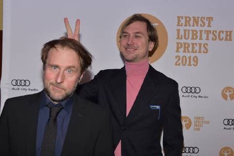 Ernst Lubitsch Prize Award Bjarne Maedel Lars Eidinger at the Ernst Lubitsch Prize Award by the Club der Filmjournalisten Berlin e V at the Kino Babylon in Berlin on 30 01 2019