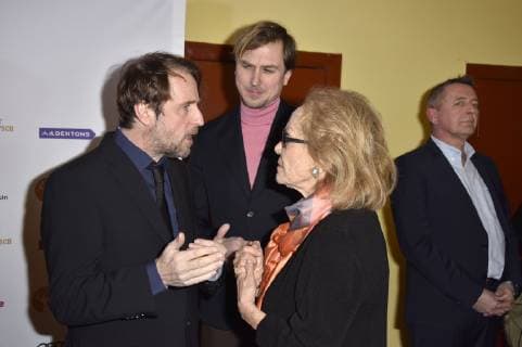 Bjarne girl Lars Eidinger and Nicola Lubitsch at the 61st award of the Ernst Lubitsch Prize 2019 in the cinema Babylon Berlin 30 01 2019 Foto:xN.xKubelkax xFuturexImage