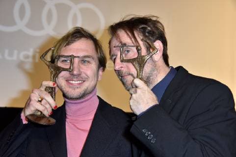 Lars Eidinger and Bjarne Mädel at the 61st Ernst Lubitsch Prize 2019 in the cinema Babylon Berlin 30 01 2019 Foto:xN.xKubelkax xFuturexImage