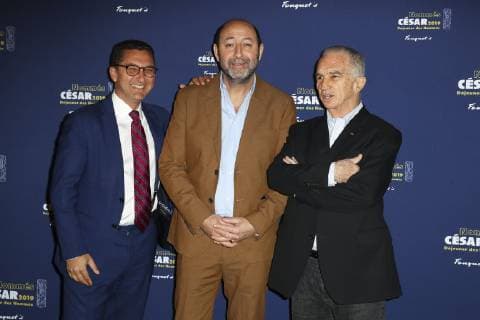 Maxime Saada Kad Merad Alain Terzian CELEBRITES : Dejeuner des nommes - Cesar 2019 - 03 02 2019 GwendolineLeGoff Panoramic 