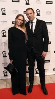 Jakob Cedergren and the quarry Pernille Holm arrive at the distribution of ROBERT prices in Copenhagen Harbor on Sunday 3 February 2019 Denmark,  Copyright: LiselottexSabroex COP102 spdk20190203-185022-L