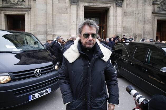 Jean Michel Jarre CELEBRITES : Obseques de Henry Chapier - Eglise de Notre Dame des Champs - Paris - 04 02 2019 stephenCaillet panoramic 