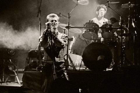 David Bowie live auf dem Rockpalast Open Air Festival auf der Freilichtbühne Loreley. Sankt Goarshausen, 22.06.1996 *** David Bowie live at the Rockpalast Open Air Festival on the open air stage Loreley Sankt Goarshausen 22 06 1996 Foto:xI.xEdingerx xFuturexImage
