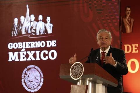 Mexiko, Pressekonferenz von Präsident Obrador February 5, 2019 - EUM20190205NAC01.JPG.CIUDAD DE MEXICO Presidency Presidencia-AMLO.- El presidente de Mexico, Andres Manuel Lopez Obrador, durante su conferencia matutina este martes 5 de febrero de 2019 en el Palacio Nacional. Foto: Agencia EL UNIVERSAL Garcia EVZ  - ZUMAu78_ 20190205_zaf_u78_004 Copyright: xJuanxCarlosxReyesx