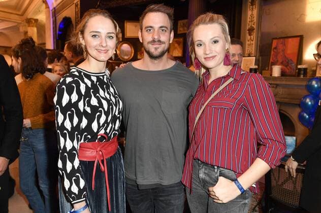 Anne-Catrin Wahls (ehemals Märzke) Marc Barthel and Anna Hofbauer at the presentation of the Blaue Blume Award 2019 in the Restaurant Grosz Berlin 06 02 2019 Foto:xF.xKernx xFuturexImage