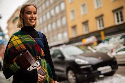 A chic showgoer attending Fashion Week Stockholm in Sweden - Feb 5, 2019 - fwstockholm: Fall 2019 Street Style Day 2, Stockholm Sweden  Copyright: xBryndisxThorsteinsdottirx h_00578250