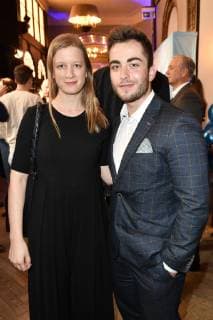 Stephanie Stremler and Jonathan Elias Weiske at the presentation of the Blaue Blume Award 2019 in the Restaurant Grosz Berlin 06 02 2019 Foto:xF.xKernx xFuturexImage