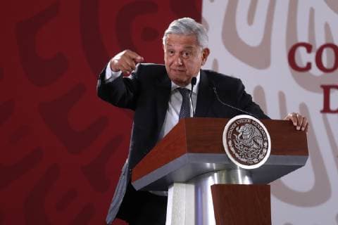 February 7, 2019 - EUM20190207NAC02.JPG .CIUDAD DE MEXICO. PresidencyPresidencia-AMLO.- 7 de febrero de 2019. En conferencia matutina en Palacio Nacional, el presidente Andres Manuel Lopez Obrador exhorta al Congreso para que ya apruebe la iniciativa para elevar a delito grave el robo de combustible. Foto: Agencia EL UNIVERSALGerman EspinosaEELG  - ZUMAu78_ 20190207_zaf_u78_009 Copyright: xElxUniversalx