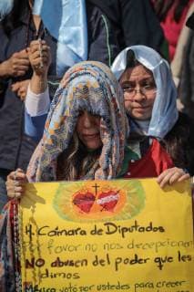 February 7, 2019 - EUM20190207SOC04.JPG .CIUDAD DE MEXICO. ProtestProtesta-Pro Vida.- 7 de febrero de 2019. Aspectos de la protesta de integrantes de la organizacion Pro-Vida de Guanajuato en contra del aborto que llevan a cabo frente a la Camara de Diputados. Foto: Agencia EL UNIVERSALJuan Carlos ReyesEELG  - ZUMAu78_ 20190207_zaf_u78_032 Copyright: xElxUniversalx