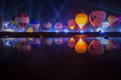 More than 60 balloons took to the sky giving rides to visitors during the Al-Ula Balloon Festival in Al-Ula, Saudia Arabia, from February 1-9, 2019. Part of the Winter at Tantora Festival, the nearly 5-mile journey crosses Al-Ula s stunning landscape and heritage sites like Qasr al Farid and Madin Saleh, the second largest Nabatean city after Petra.  WAX2019020806 HUSSAINxDAGHIRI