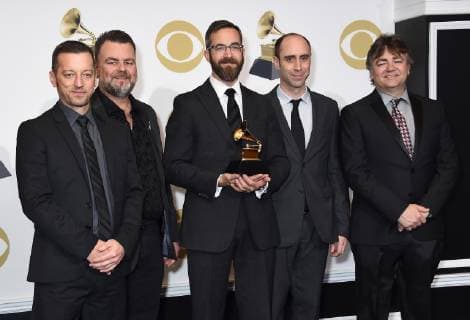 The Travelin McCourys appear backstage with their award for Best Bluegrass Album for The Travelin McCourys, during the 61st annual Grammy Awards held at Staples Center in Los Angeles on February 10, 2019.  LAP20190210142 GREGGxDEGUIRE