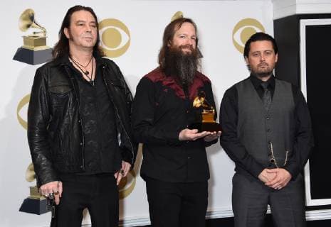High On Fire appears backstage with their award for Best Metal Performance for Electric Messiah, during the 61st annual Grammy Awards held at Staples Center in Los Angeles on February 10, 2019.  LAP20190210465 GREGGxDEGUIRE