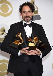 John Daversa appears backstage with his awards for Best Improvised Jazz Solo for Don t Fence Me In , Best Large Jazz Ensemble Album for American Dreamers: Voices Of Hope, Music Of Freedom , and Best Arrangement, Instrumental Or A Cappella for Stars And Stripes Forever , during the 61st annual Grammy Awards held at Staples Center in Los Angeles on February 10, 2019.  LAP20190210468 GREGGxDEGUIRE