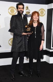 (L-R) Karim Sulayman and Jeannette Sorrell appear backstage with their award for Best Classical Solo Vocal Album for Songs Of Orpheus - Monteverdi, Caccini, D India & Landi ,during the 61st annual Grammy Awards held at Staples Center in Los Angeles on February 10, 2019.  LAP20190210471 GREGGxDEGUIRE