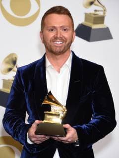 Shane McAnally appears backstage with his award for Best Country Song for Space Cowboy, during the 61st annual Grammy Awards held at Staples Center in Los Angeles on February 10, 2019.  LAP201902101057 GREGGxDEGUIRE